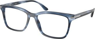 Prada Rechthoekig Optisch Montuur - Heren - Accessoires - Blauw - Maat: 56 MM