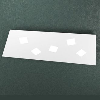 Top-Light Top-light - Plafoniera Moderna Note Metallo Bianco 5 Luci Gx53 89Cm