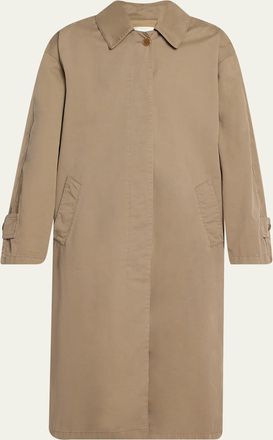 The Row Rocco Cotton-Cashmere Long Trench Coat