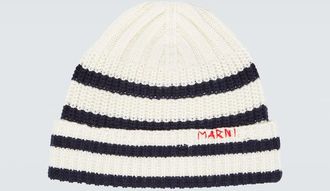 Marni Striped virgin wool beanie