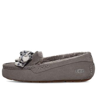 UGG (WMNS) UGG ANSLEY Plaid Bow Charcoal 1127850-CHRC