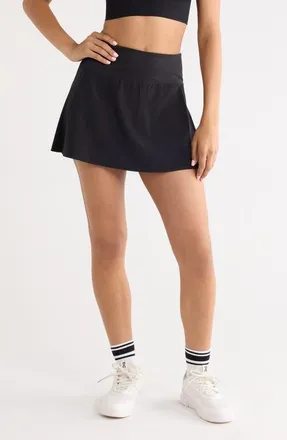 Zella Super Set High Waist Pleated Skort in Black at Nordstrom, Size X-Small