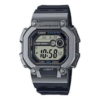 Casio Sport Fashion Square Waterproof Sports Mens Black Digital W-737H-1A2
