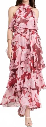 Misa Calissa Dress In Floral Pink