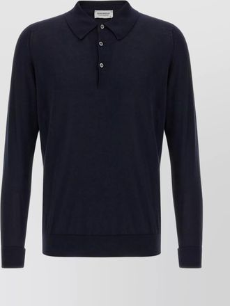 John Smedley fine-knit polo shirt