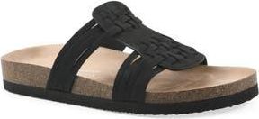 White Mountain Halicore Slide Sandal in Black/Nubuck at Nordstrom Rack, Size 10