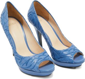 Versace Pumps con ricamo - Blu