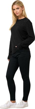 M&Co Petites Petite Pointelle Long Sleeve Jumper - Womens