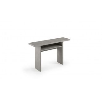 Terraneo Mesa Consola Extensible Opl&agrave; Con Tablero Abatible Y Compartimento De Almacenaje, Hormig&oacute;n, 120x35/70x75 Cm - Terraneo