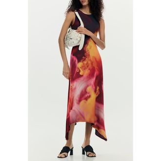 Desigual Floral Print Sleeveless Dress in Black at Nordstrom, Size X-Small