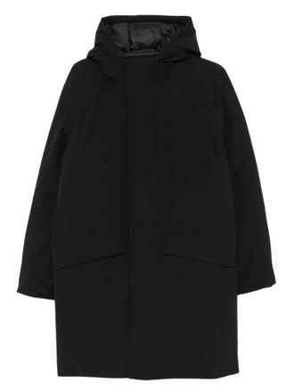 Sandro hooded panelled coat - men - Sorona/Recycled Polyester/Polyester - S - Black