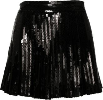 P.A.R.O.S.H. Zwarte Rokken voor Vrouwen - Dames - Korte rokken - Zwart - M - Polyester - Rokken
