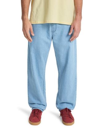 Quiksilver Regular-fit-Jeans QUIKSILVER Taxer Regular Denim, Herren, Gr. XL, beige (2001 stone wash), Obermaterial: 100% Walkfrottier;, Jeans Regular-fit-Jeans