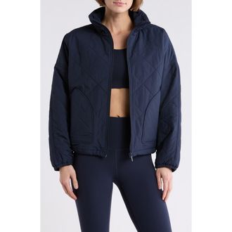 Zella Wander Diamond Quilted Jacket in Navy Sapphire at Nordstrom Rack, Size X-Small
