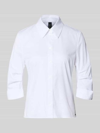 Marc Cain Hembluse mit 3/4-Arm mit Aufschlag in Weiss, Gr&ouml;&szlig;e 34