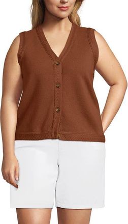 Lands End Milano Sweater Vest in Rich Ginger Brown at Nordstrom, Size X-Large
