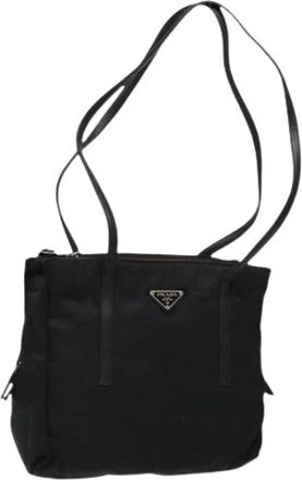 Prada Pre-owned Vintage Tote Bag - Dames - Vintage Schoudertas - Zwart - ONE Size - Nylon - Vintage