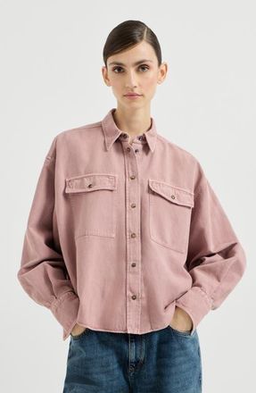 Brunello Cucinelli Garment-dyed cover shirt in Pink at Nordstrom, Size Xx-Large Eu