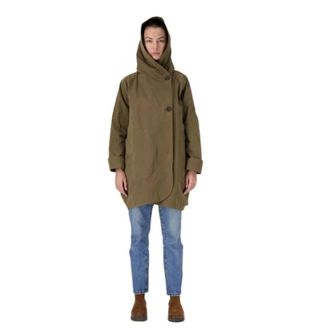 Pret Pour Partir Jassen, Dames, Bruin, M, Oversized Parka met Capuchon