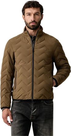 Emporio Armani Piumino imbottito con zip - - Jackets - Uomo - Marrone - 2XL