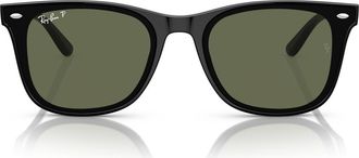 Ray-Ban 65mm Polarized Oversize Square Sunglasses in Black at Nordstrom