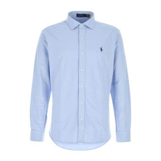 Polo Ralph Lauren Cotton Blend Shirt - Heren - Casual Overhemden - Blauw - S - Katoen - Overhemden