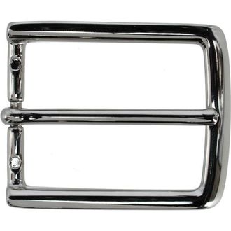 Trafalgar Store 35mm Italian Solid Brass Simple and Classic Harness Belt Buckle in Shiny Nickel at Nordstrom