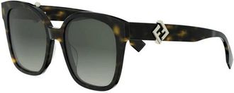 Fendi FF Diamonds Zonnebrillen - Dames - Zonnebrillen - Bruin - 55 MM - Accessoires
