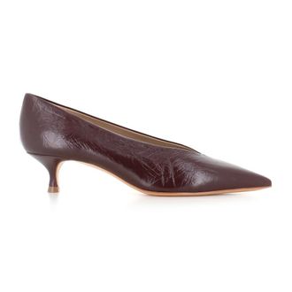 Le Monde Beryl Pumps, female, Red, Size: 11 1/2 US Babouche Kitten Heel