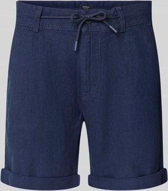 Mc Neal Leinenshorts mit Bindeg&uuml;rtel und Ges&auml;&szlig;taschen in Marine, Gr&ouml;&szlig;e XXXL