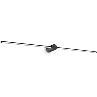 Ideal Lux Applique Da Parete Contemporaneo Filo Alluminio Nero Led 16W 3000K Ip44