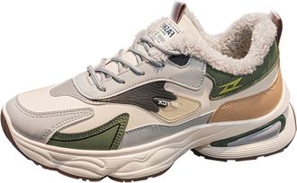 Generic Mens Spring and Autumn Winter Casual Shoes Plus Velvet Warm Mens Work Wear Running Mountaineering Hiking Sports Boots Tall Wading Boots Men (Green, 5.