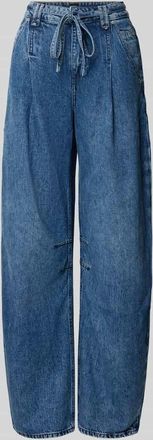 Boss Orange by Hugo Boss BOSS Orange Wide Leg Jeans aus Baumwoll-Lyocell-Mix Modell Modell C_PLEATED BARREL 1.0 in Blau, Größe 26/32