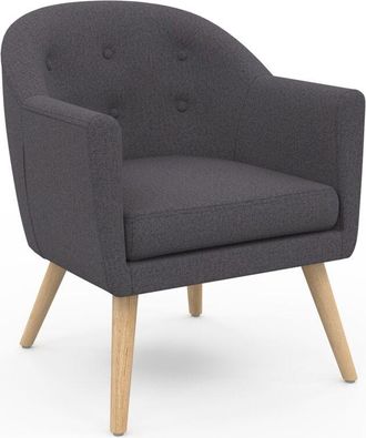 IDMarket Idmarket - Sill&oacute;n escandinavo olan cabriolet en tejido gris antracita