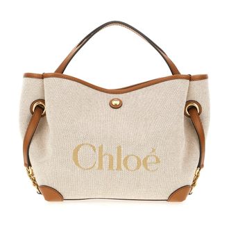 Chlo&eacute; Small Double Carry Tote Bag - female - Chlo&eacute; - Handbags - Beige - ONE SIZE - Bags