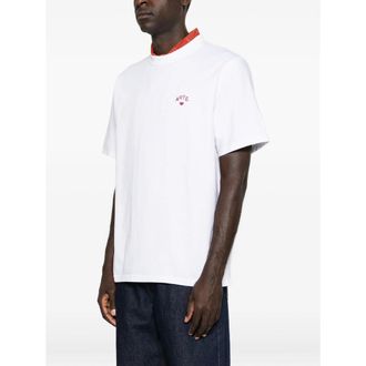 Arte Layered Cotton with Heart Motif T-Shirt - White