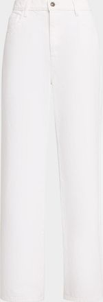 Lafayette 148 New York Straight-Leg Cotton Denim Jeans