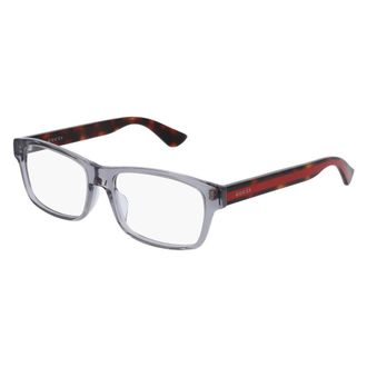 Gucci Rechthoekige Bril - unisex - Brillen - Grijs - 55 MM - Accessoires