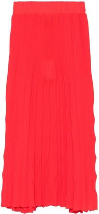 Nissa high-waisted pleated midi skirt - women - Polyester - 40 - Red