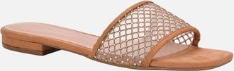 XY London Womens XY London Womens/Ladies Gabrielle Diamante Open Toe Flat Sliders - Cream - Size: 5