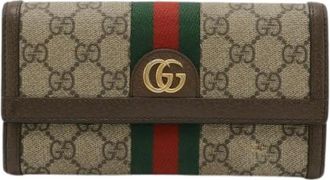 Gucci Pre-owned Wallets, female, Multicolor, Size: ONE SIZE Pre-owned Canvas Wallet