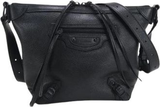 Balenciaga Pre-owned Cross Body Bags, female, Black, Size: ONE SIZE Pre-owned Leather Cross Body Bag