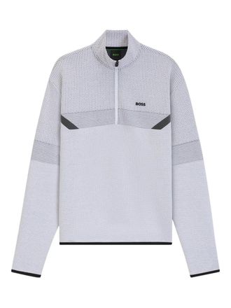 BOSS short-zip sweatshirt - Grey