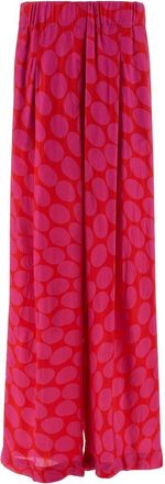 Dries Van Noten Fuchsia Loose Pleated Pants