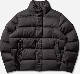 Stone Island Men s Ghost Twill Wool-TC Down Jacket Black