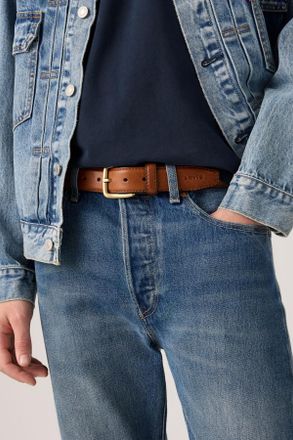 Levi's Finn Feather Edge Belt - Men - 100 - Brown / Mocha Bisque