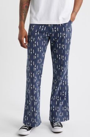 Honor The Gift Print Riding Flare Jeans in Navy at Nordstrom Rack, Size 30