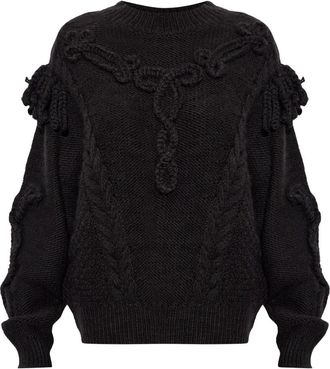 Isabel Marant Katria Sweater - Dames - Ronde hals truien - Zwart - S - Wol - Truien & Vesten