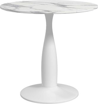 HOMCOM Round Dining Table with Steel Base for Living Room - Dining Room | TJ Hughes