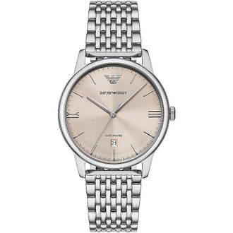 Emporio Armani Automatic Eggshell Sunray Dial Mens Watch AR60082